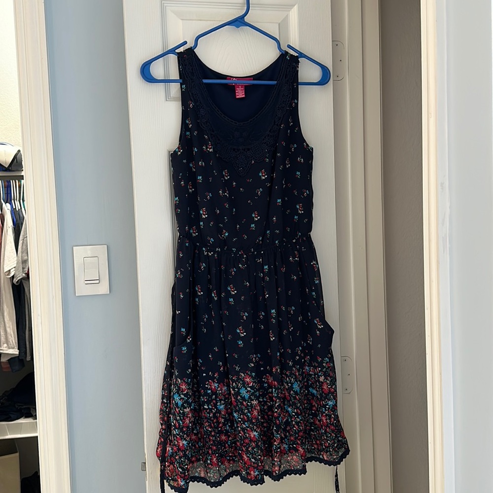 Navy floral dress